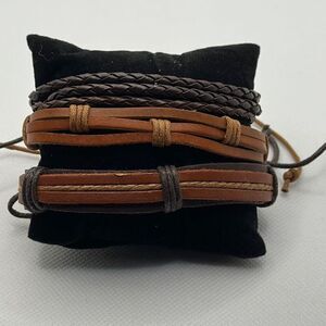 Brand New!! Leather and hemp bracelet bundle